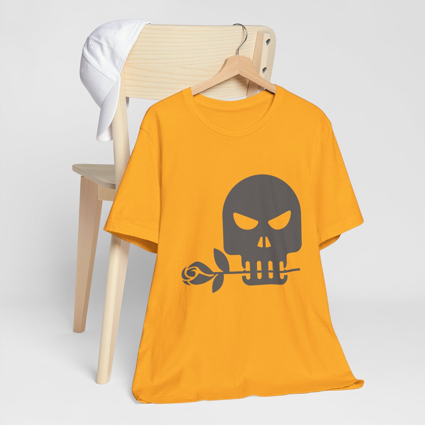 Unisex Cotton Tee Shirt with Skull