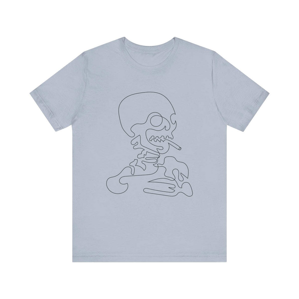 Camiseta unisex de algodón con calavera