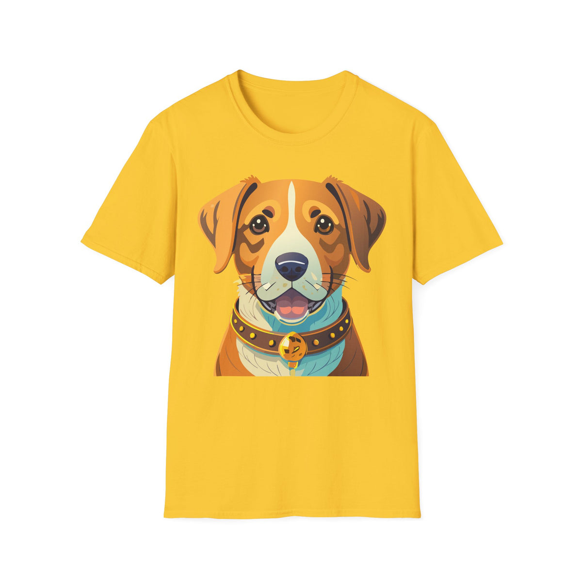 Happy Brown Dog Face T-Shirt | Cute Pet Portrait Tee