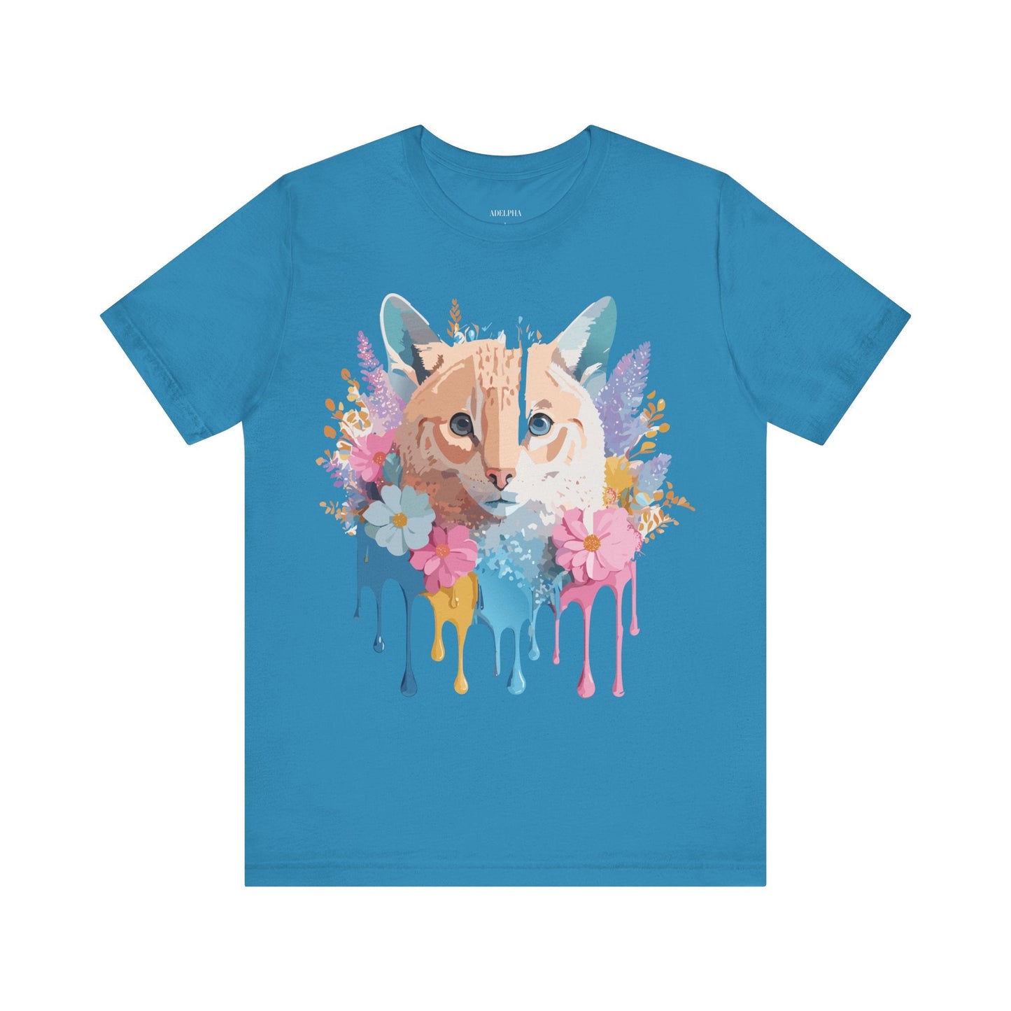 Cat Graphic Tee Unisex Vintage Art Design Adelpha Premium Comfort