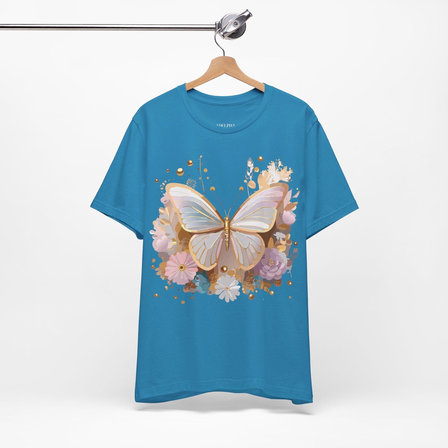 Unisex Graphic Tee With Adelpha Artwork Vintage Butterfly Inspired Art Design Tee