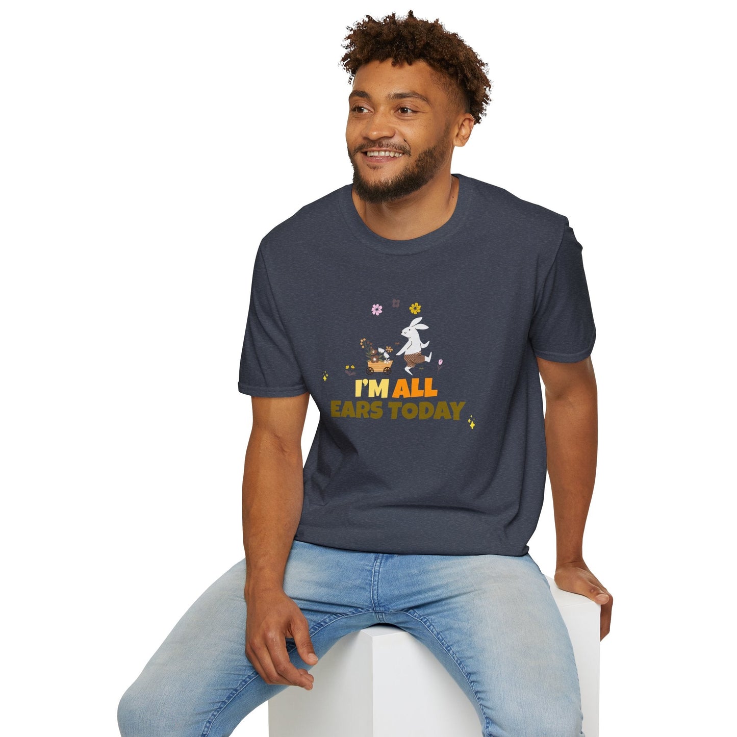 Easter Bunny T Shirt Unisex Gildan Softstyle Tee 100 Percent Ring Spun Cotton Easter Design