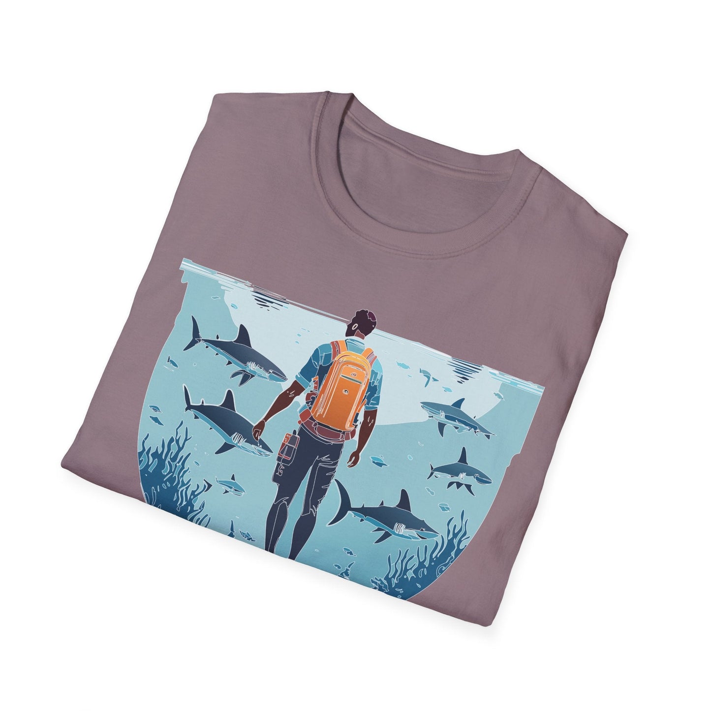 Ocean Tee Shirt Unisex Softstyle T Shirt With Ocean Art Design U Boat Theme Graphic Artwork Edition