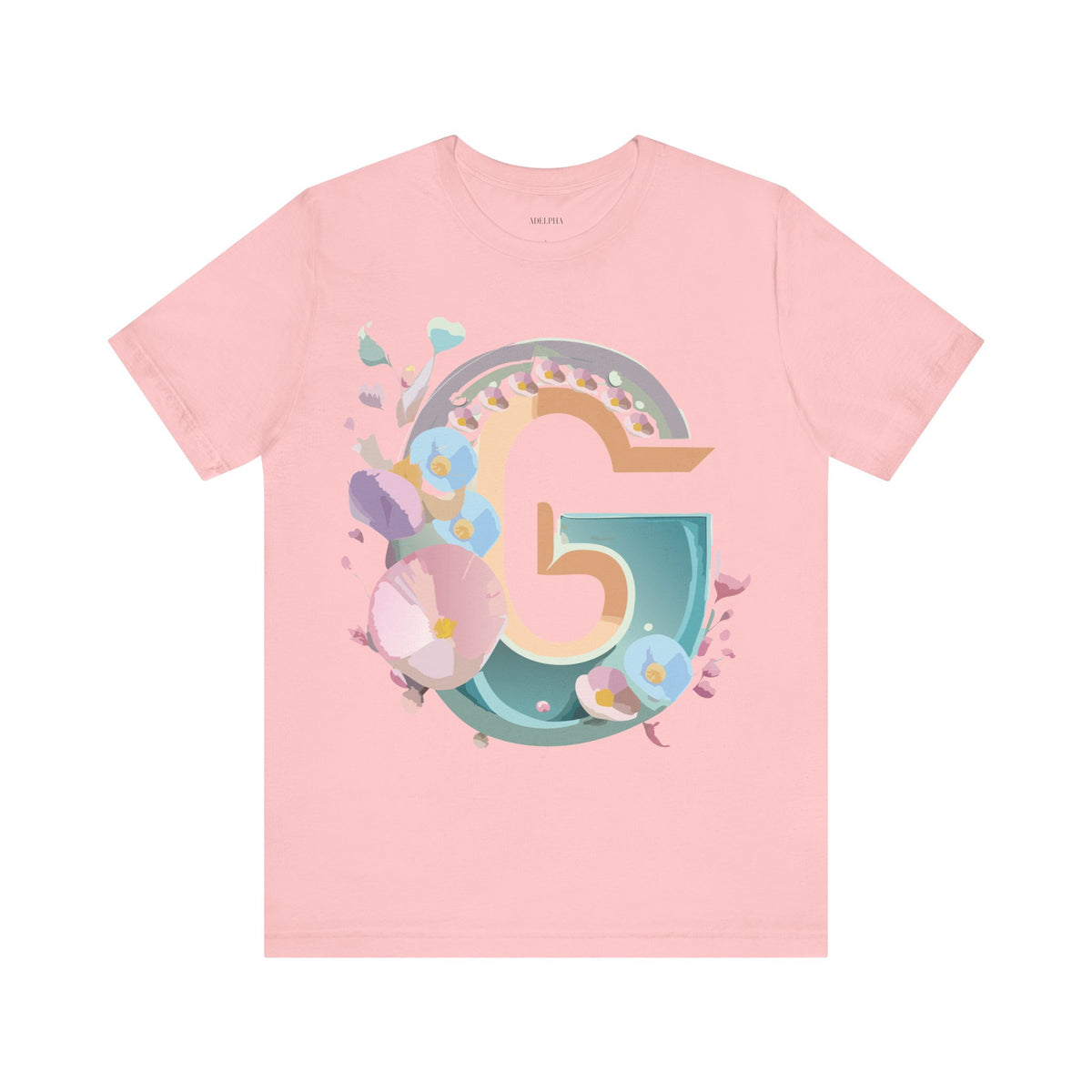 Letter G Graphic Unisex Cotton Bella+Canvas Tee with Art Letter Design