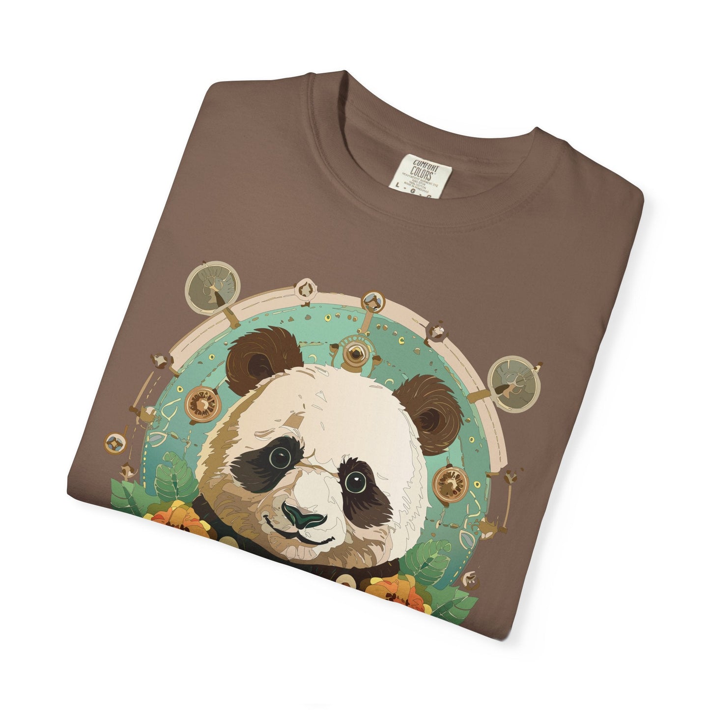 Panda Portrait Graphic T-Shirt Unisex Cotton Floral Animal Art Tee p3