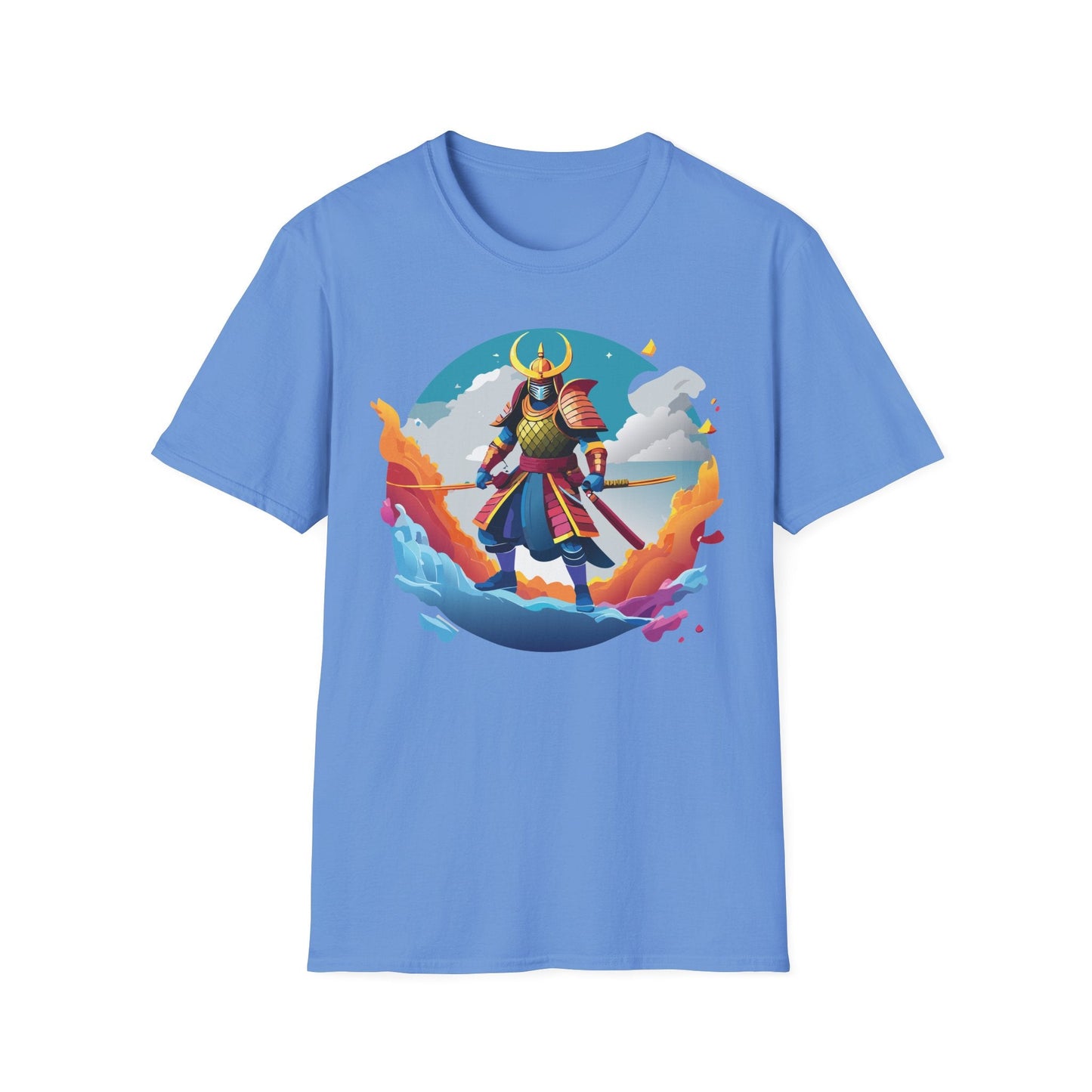 Samurai Shirt Unisex Gildan Softstyle 64000 Tee 100 Percent Ring Spun Cotton Lightweight