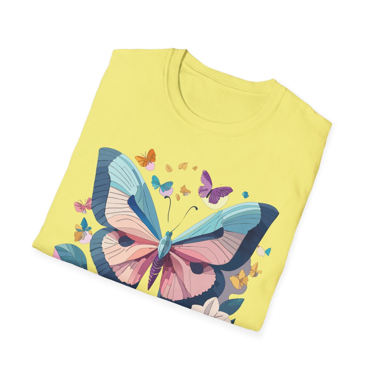 Butterfly Shirt Unisex T Shirt Softstyle Gildan 64000 Ring Spun Cotton Monarch Design