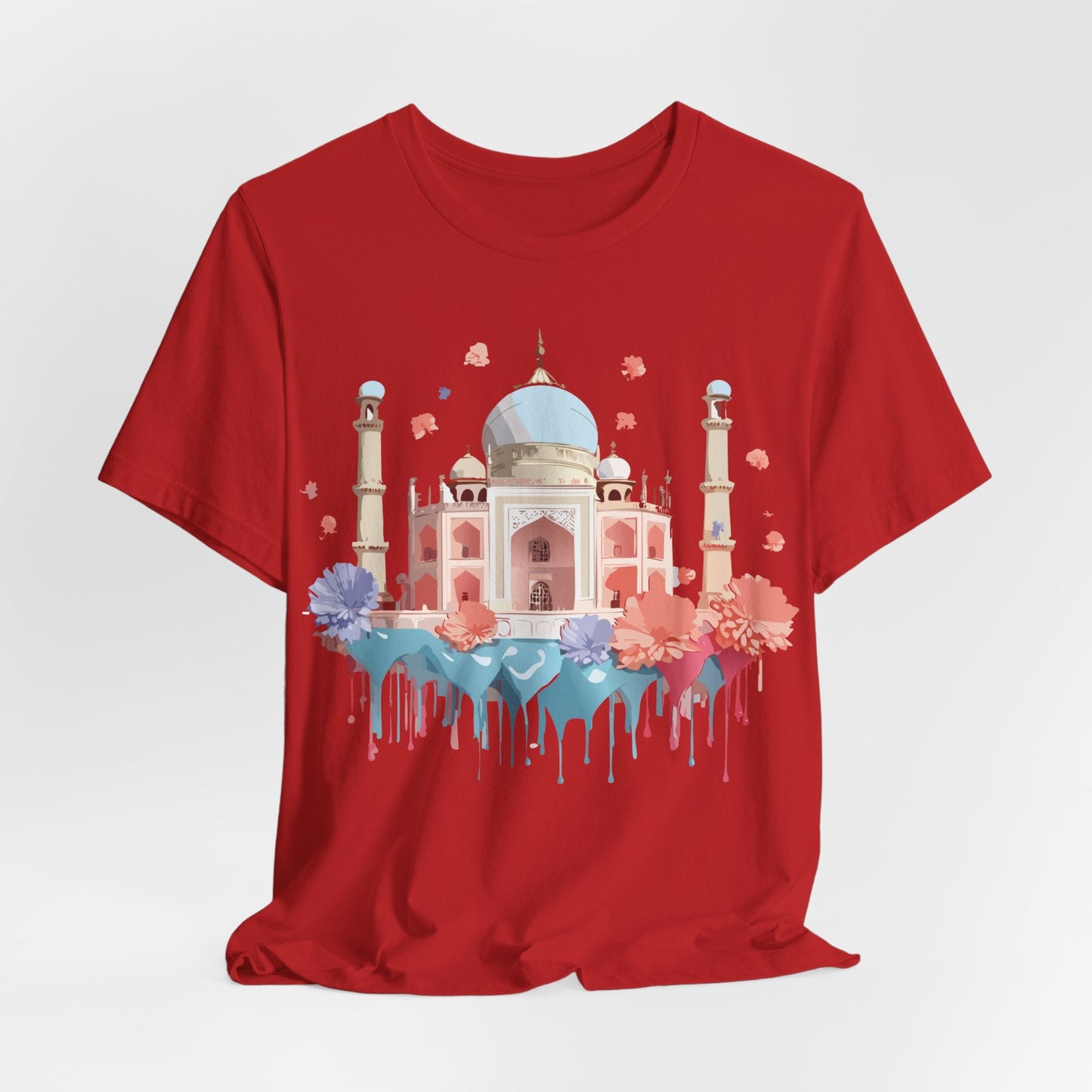 Taj Mahal Graphic Tee Unisex Short Sleeve Shirt By Adelpha Vintage Inspired Artwork