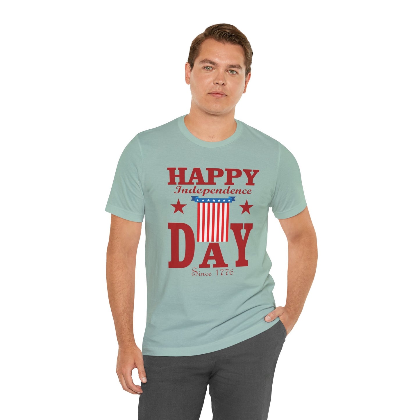 Happy Independence Day Graphic Unisex Cotton T-Shirt 018