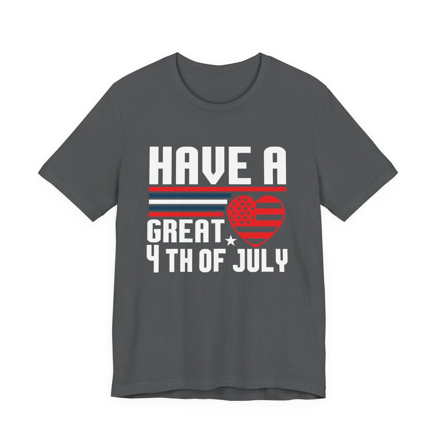 4th of July American Flag Graphic Unisex Cotton T-Shirt 020