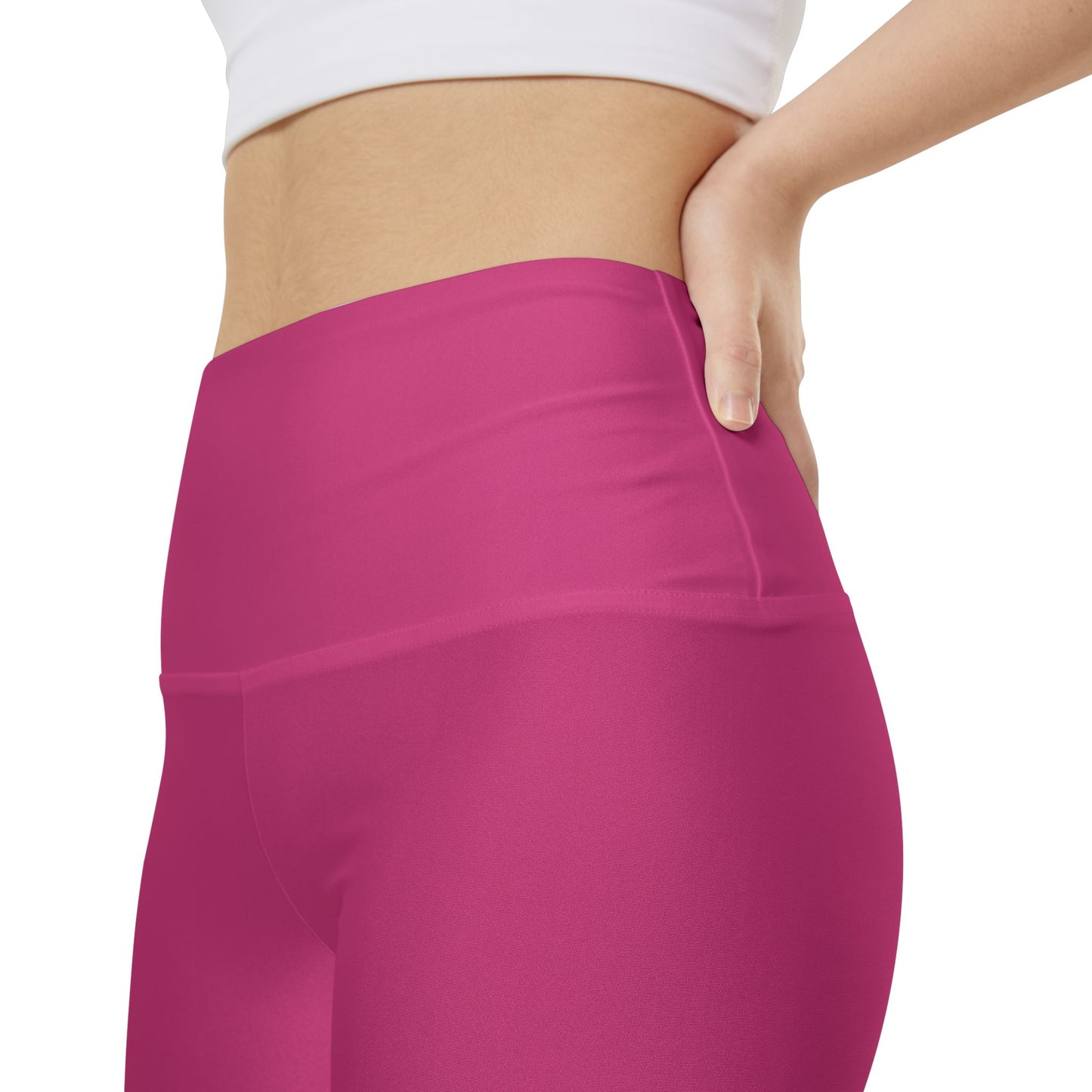 Rose Punch Women's Workout Shorts — Solid High-Waist Biker Shorts for Exercise & Everyday Wear