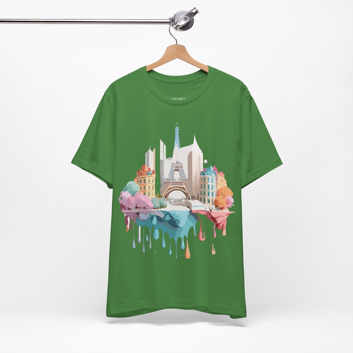 Paris Tourist Graphic Tee Unisex Jersey Short Sleeve Shirt by Adelpha Art Design Vintage Inspired