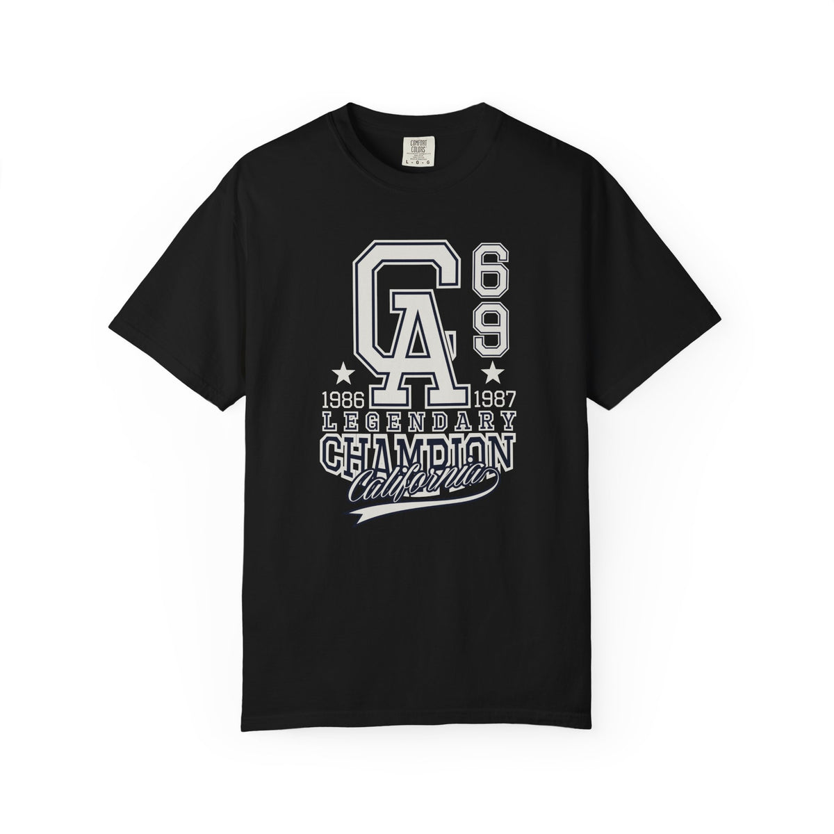 69 Champion California College Unisex Comfort Colors Garment-Dyed Heavyweight 100 Cotton Art Design T-Shirt w18