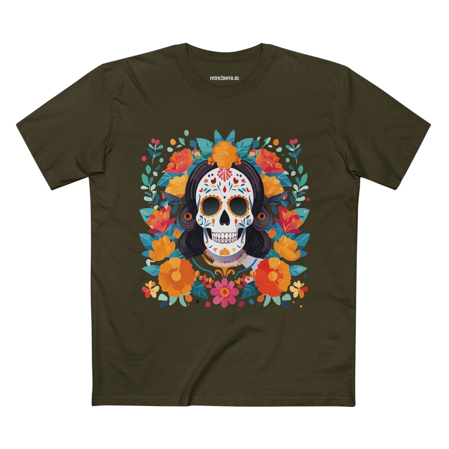 Retro2Nova Skull Shirt Unisex Skeleton Tee Premium Cotton Art Collection Design Edition