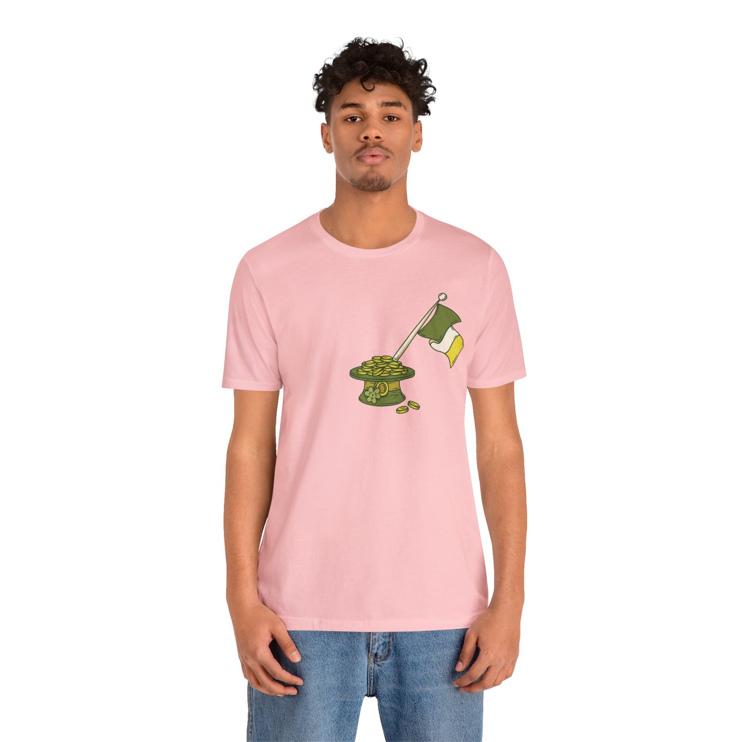 Camiseta unisex de algodón con estampados de la suerte