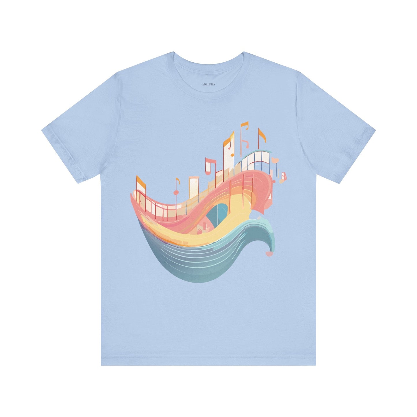 Adelpha Music T Shirt Unisex Graphic Tee Vintage Art Design Jersey Short Sleeve Premium