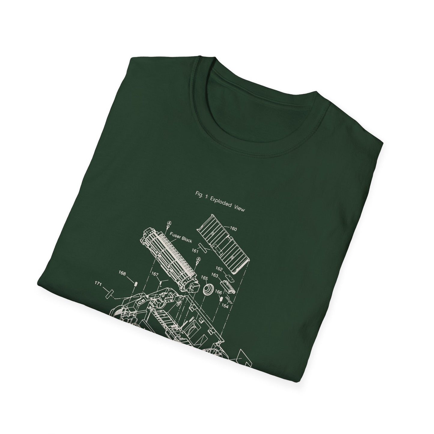 Unisex Cotton T-Shirt Vintage Home Printer Blueprint Tee Home Printer Works 4 Microdots Slogan