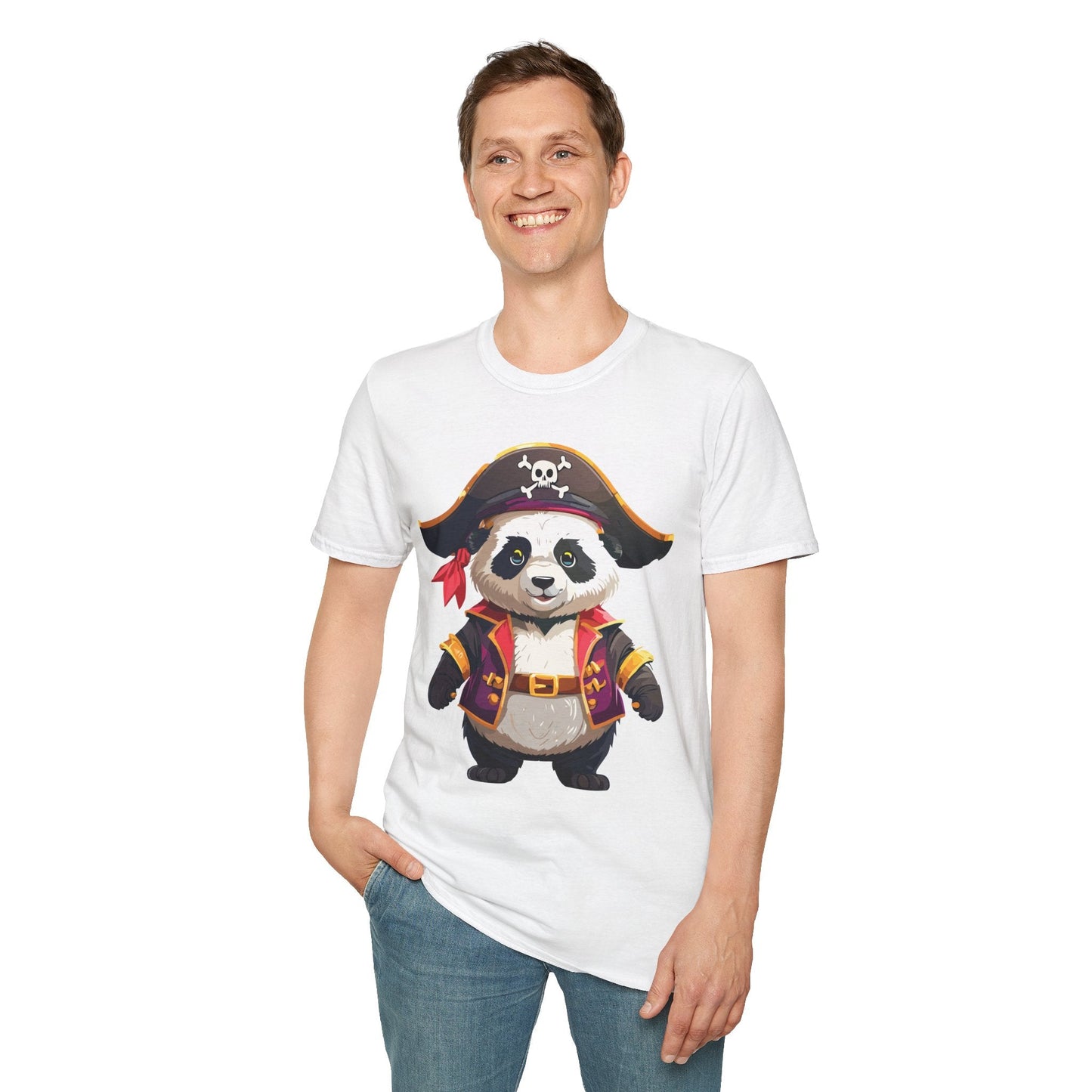 Panda Shirt Unisex Panda Tee Softstyle 64000 Gildan 100 Percent Cotton Animal Tee