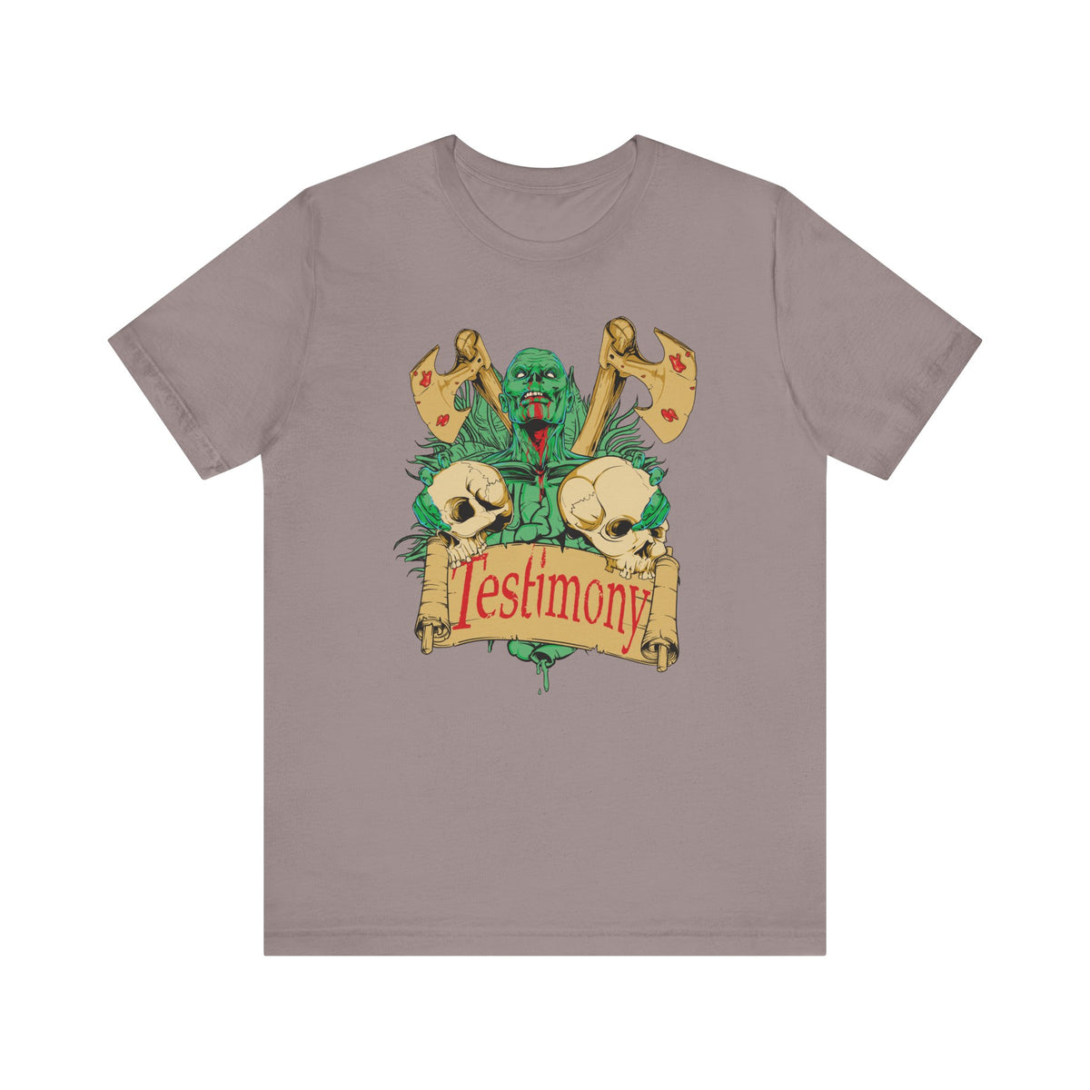 Cthulhu Skull Axes Testimony Tee Lovecraft Horror Mythos Unisex Cotton Shirt Art-42
