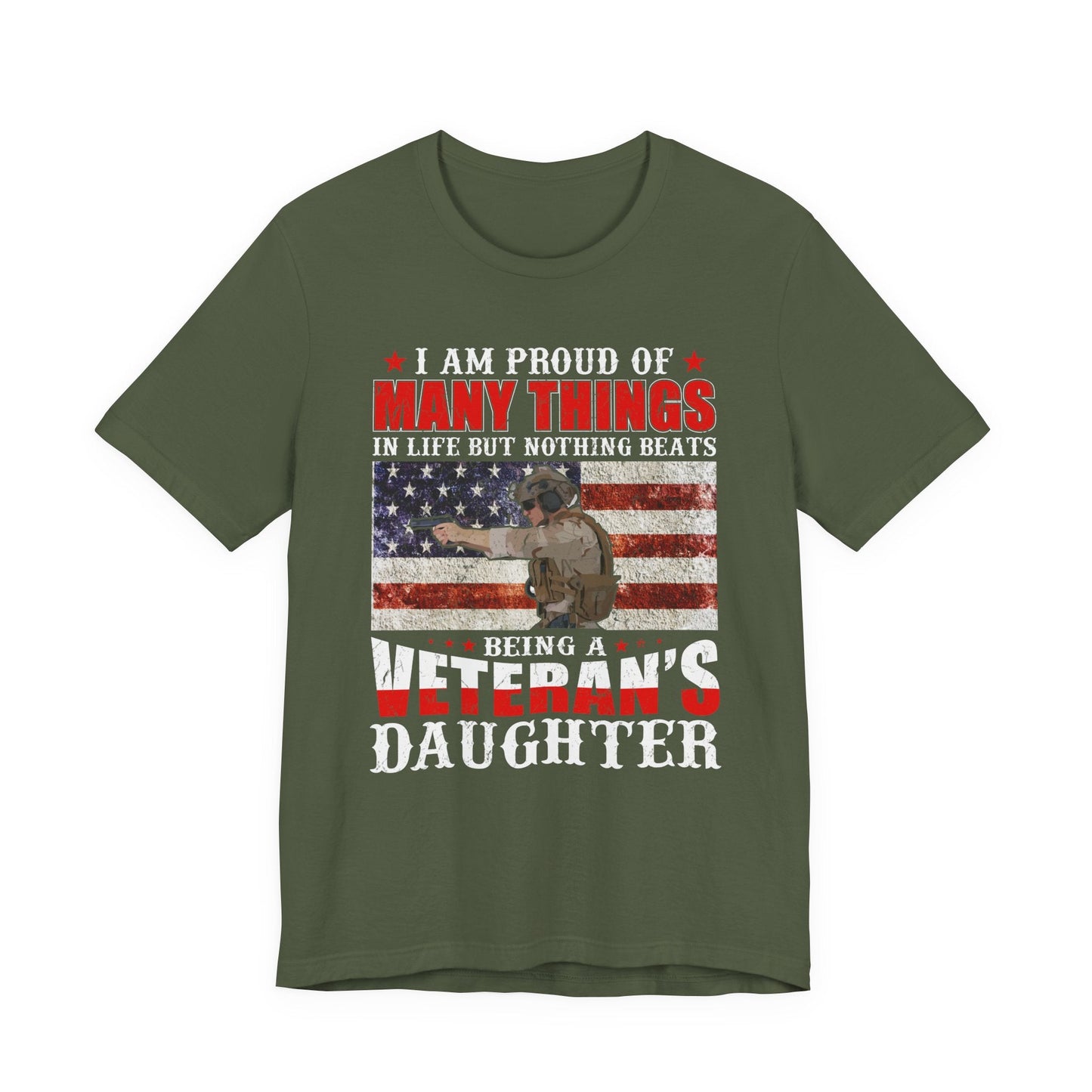 Army Veteran Patriotic Graphic Design Unisex Cotton T-Shirt v28