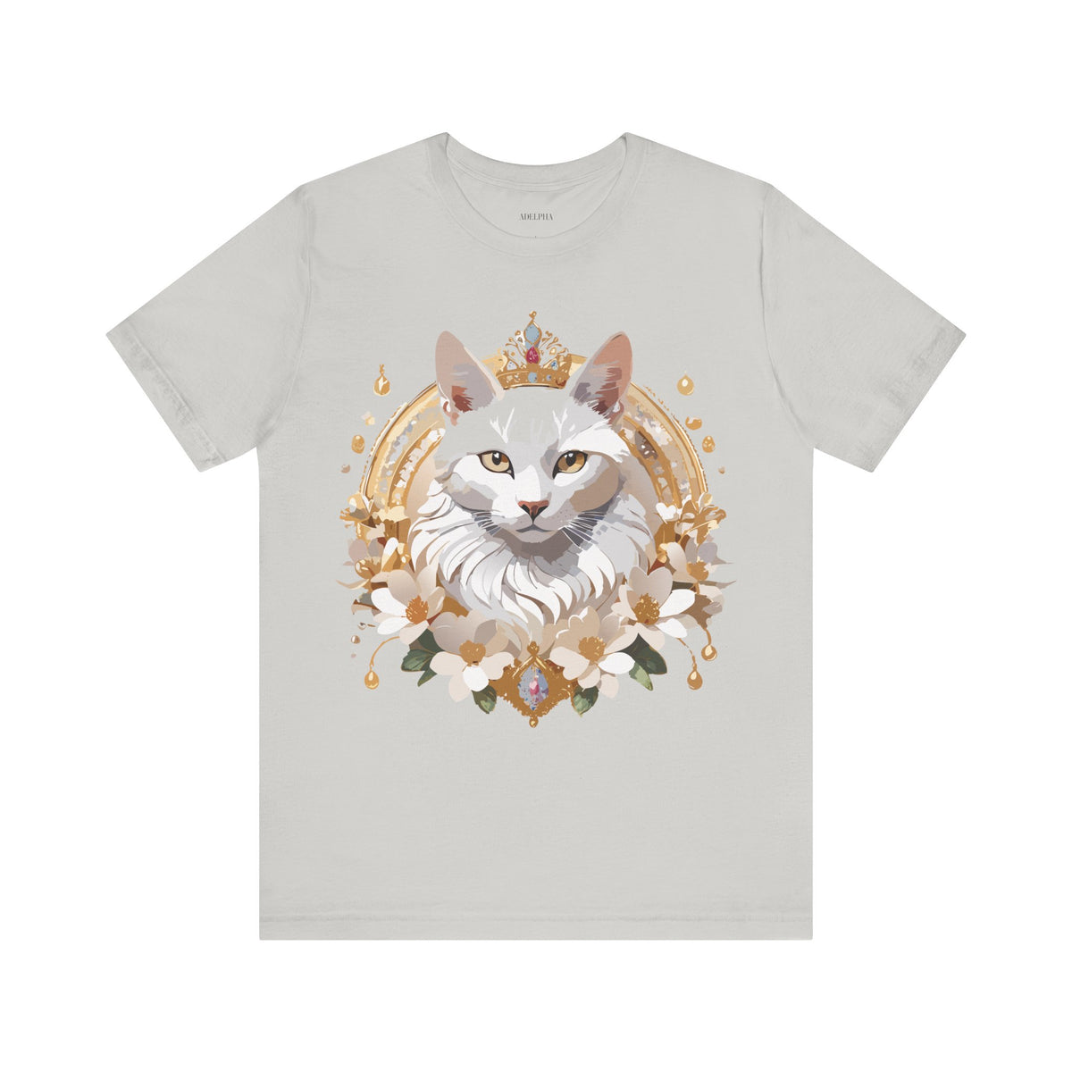Medallion Graphic Unisex Cotton Bella+Canvas Tee with Floral Art Design m62