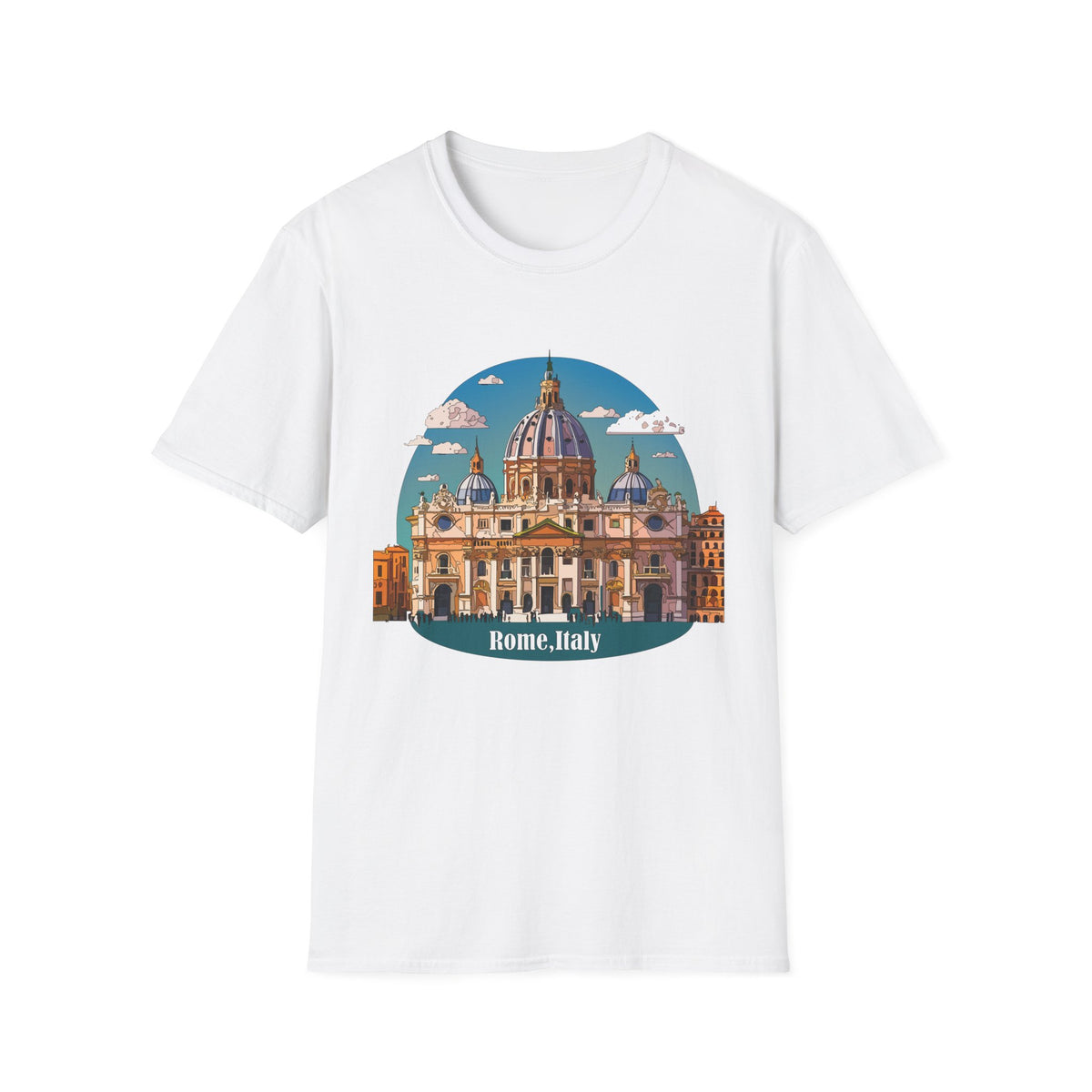 St. Peter's Basilica Illustration T-Shirt | Rome Italy Travel Tee