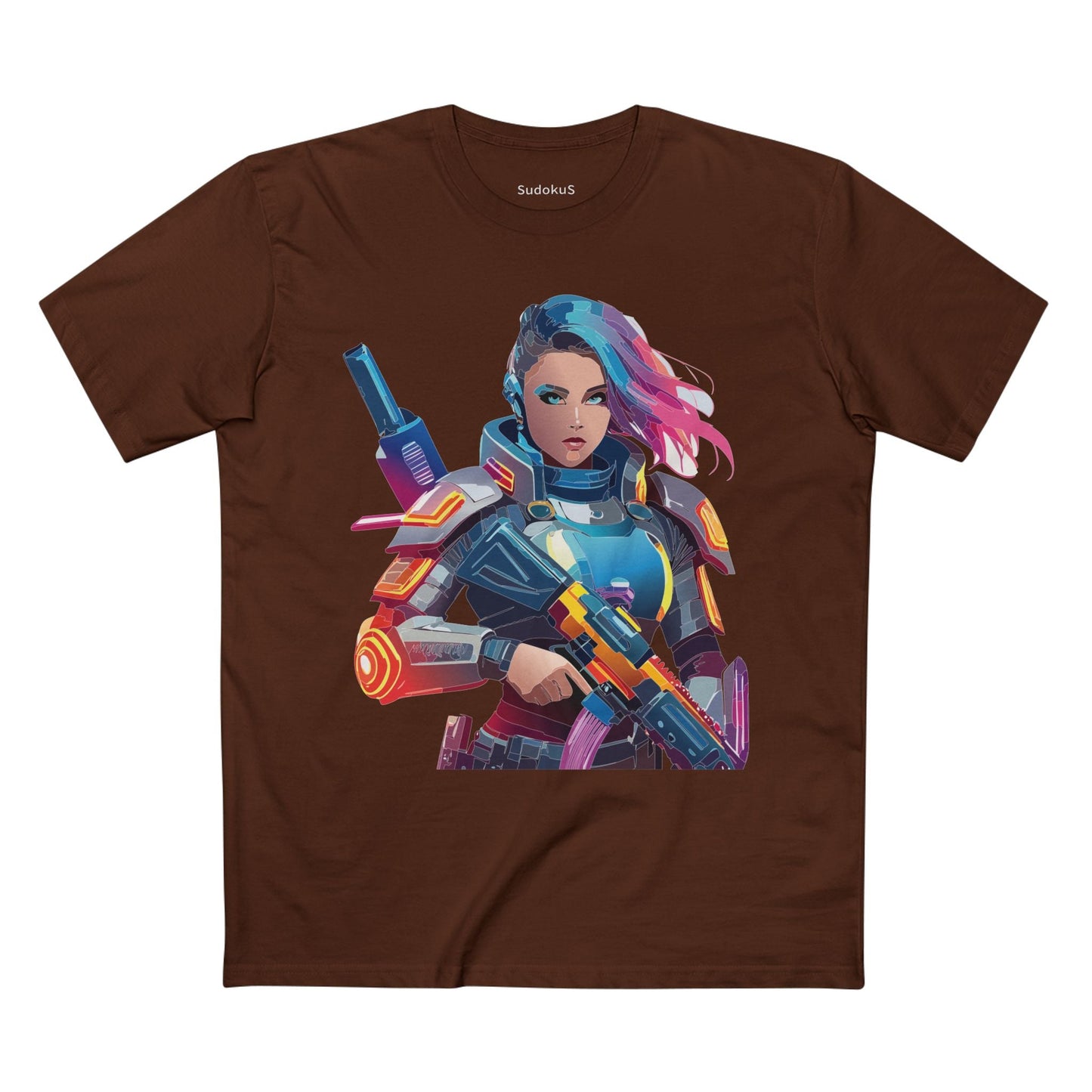Army-woman Graphic Unisex 100 Cotton Staple Tee 23