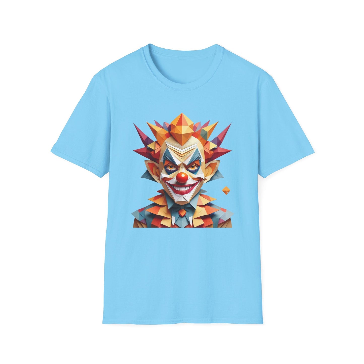 Unisex Clown Shirt With Funny Man Scary Man Circus Theme Tee Gildan Softstyle 64000