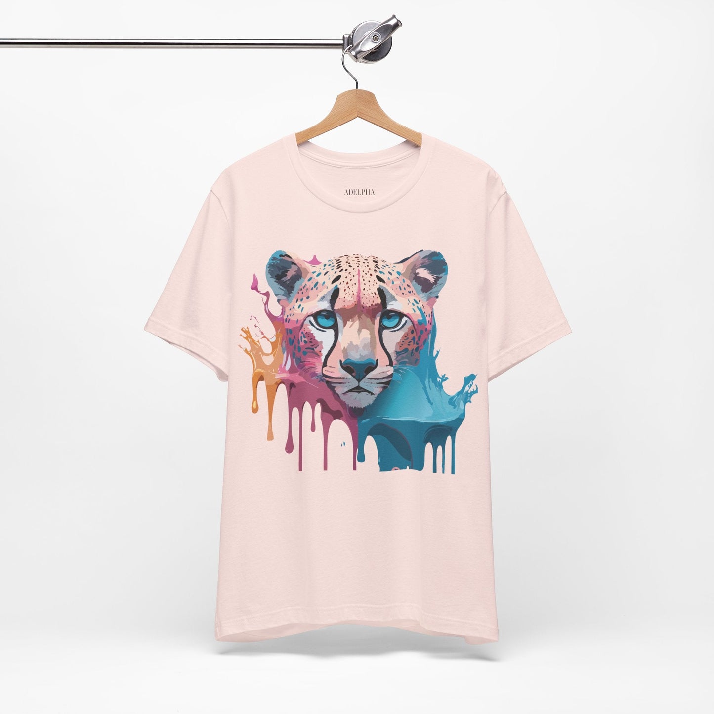 Cheetah Graphic Tee Unisex Jersey Short Sleeve Vintage Inspired Artwork Adelpha