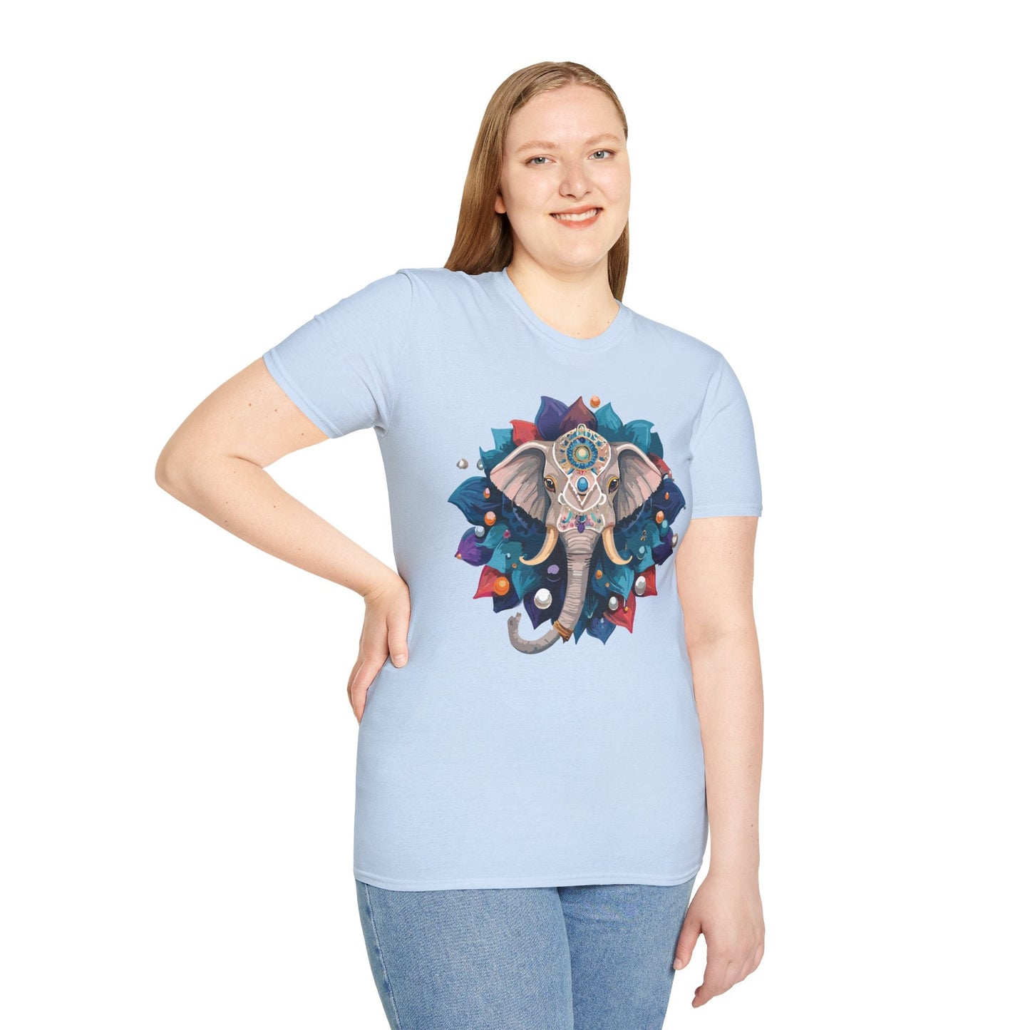 Elephant T Shirt Unisex Softstyle 64000 Short Sleeve Cotton Tee Comfortable Everyday Wear