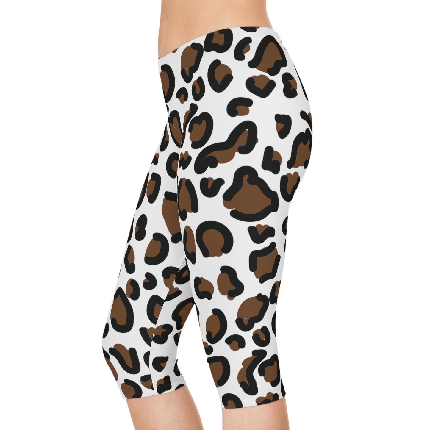 Leggings capri con estampado animal