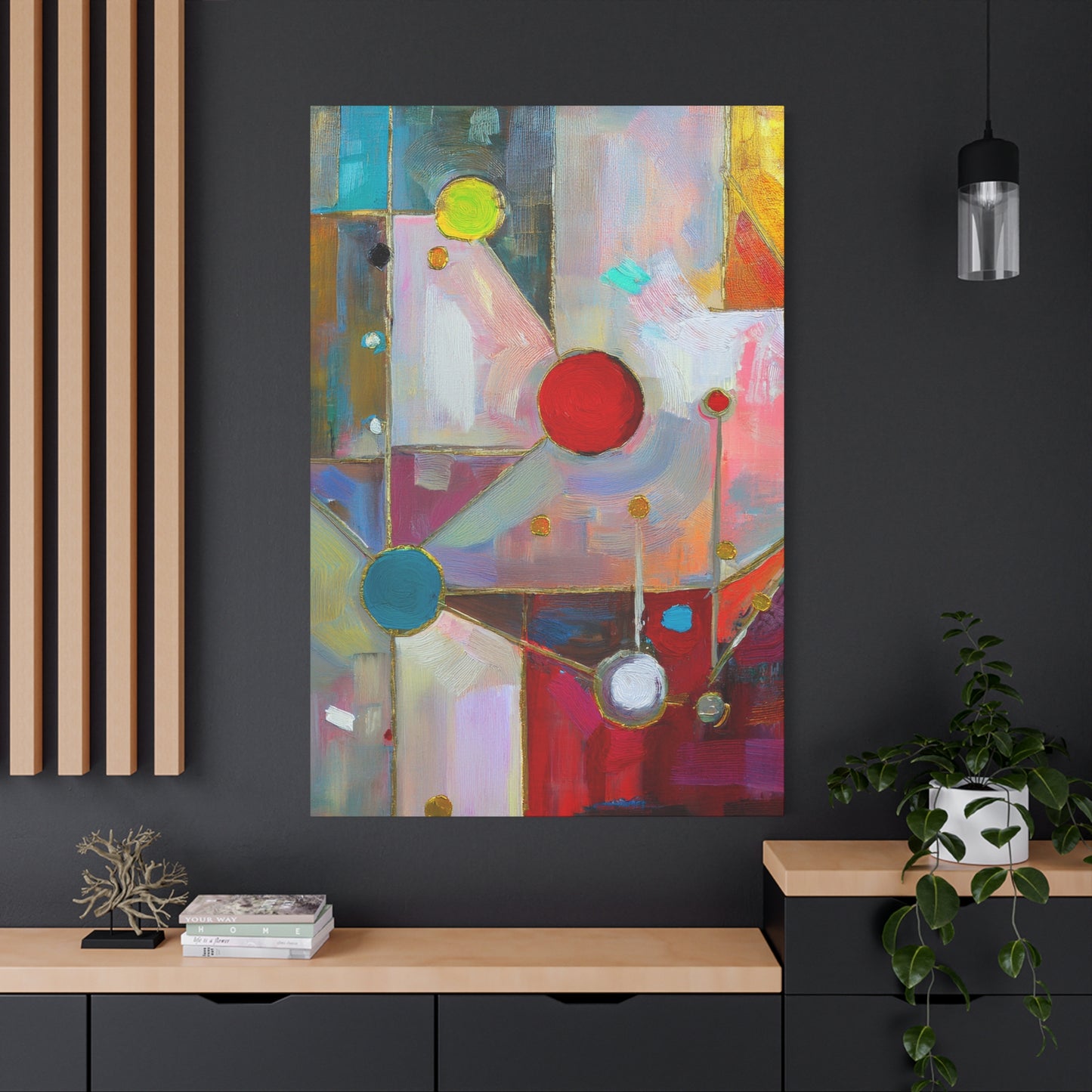 Abstract Oil Painting Print Canvas 20x24,20x30,24x30 24x32,24x36,30x40 32x48,36x48,40x60 Pine-Wood Inner Frame ABS-175