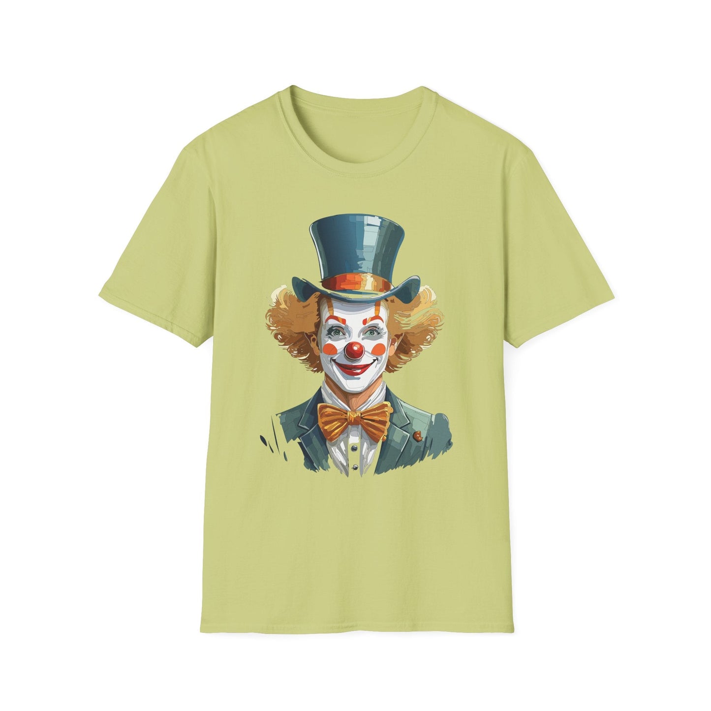 Funny Clown Shirt Unisex T Shirt Circus Style Tee With Scary Man Artwork Gildan 64000