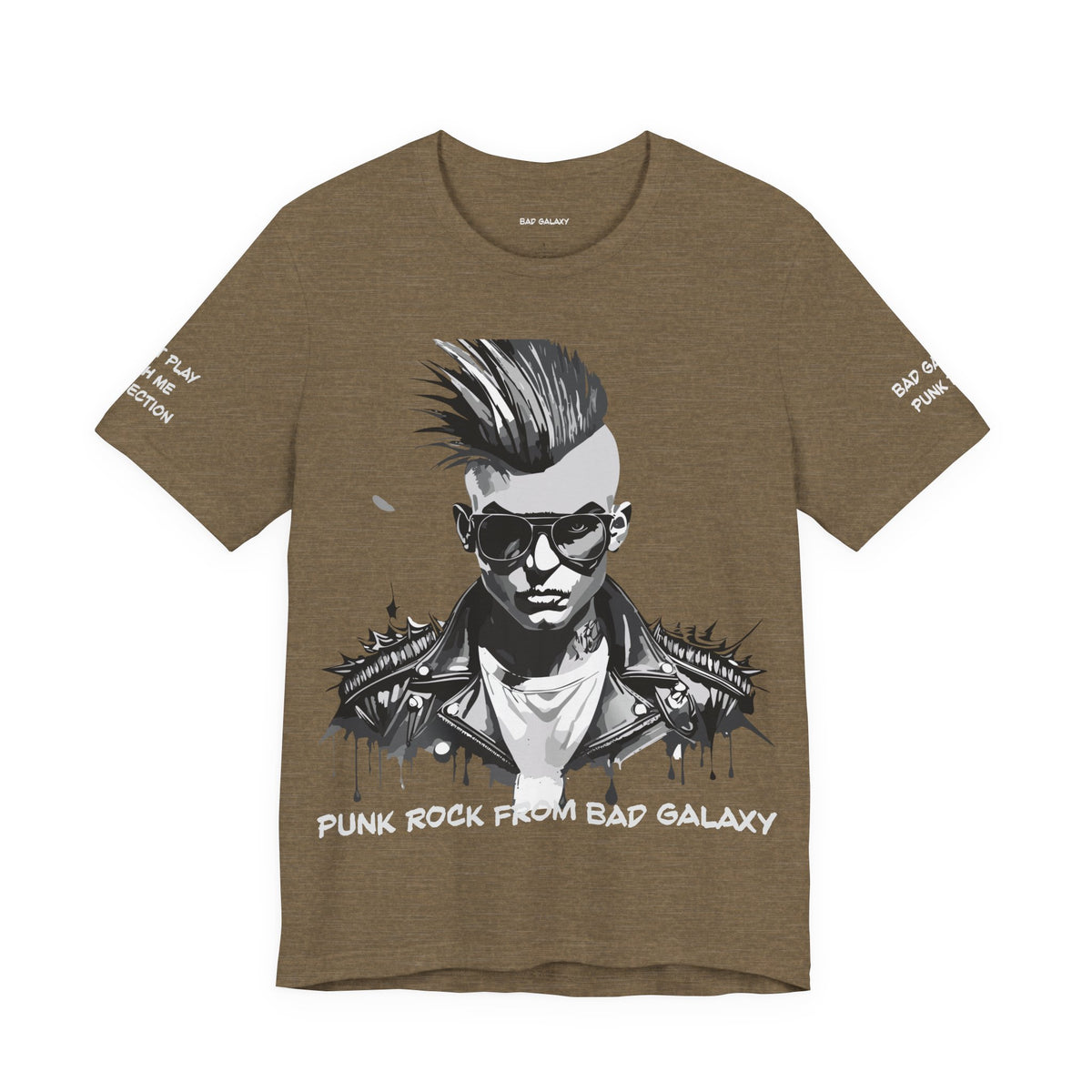 Punk Rock Graphic Unisex Cotton Bella+Canvas Tee with Art Design b23