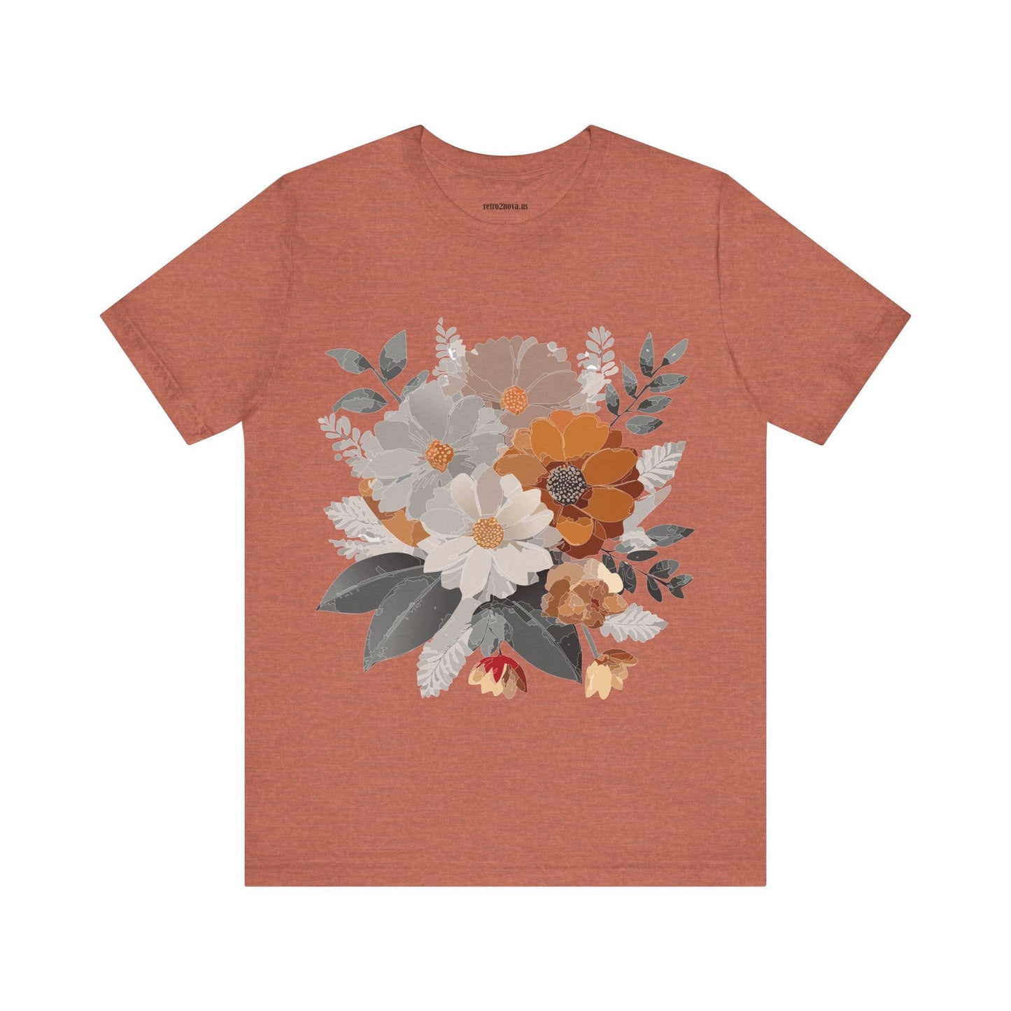 Flowers Shirt Floral Shirt Unisex Tee Lightweight Jersey Short Sleeve Floral Print Free Shipping