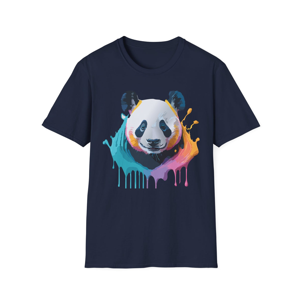 Colorful Watercolor Panda T-Shirt | Splash Art Panda Tee