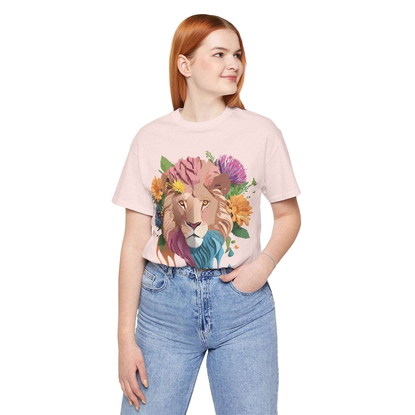 Lion Graphic Tee Unisex Jersey Short Sleeve Art Design Premium Vintage Inspired By Adelpha