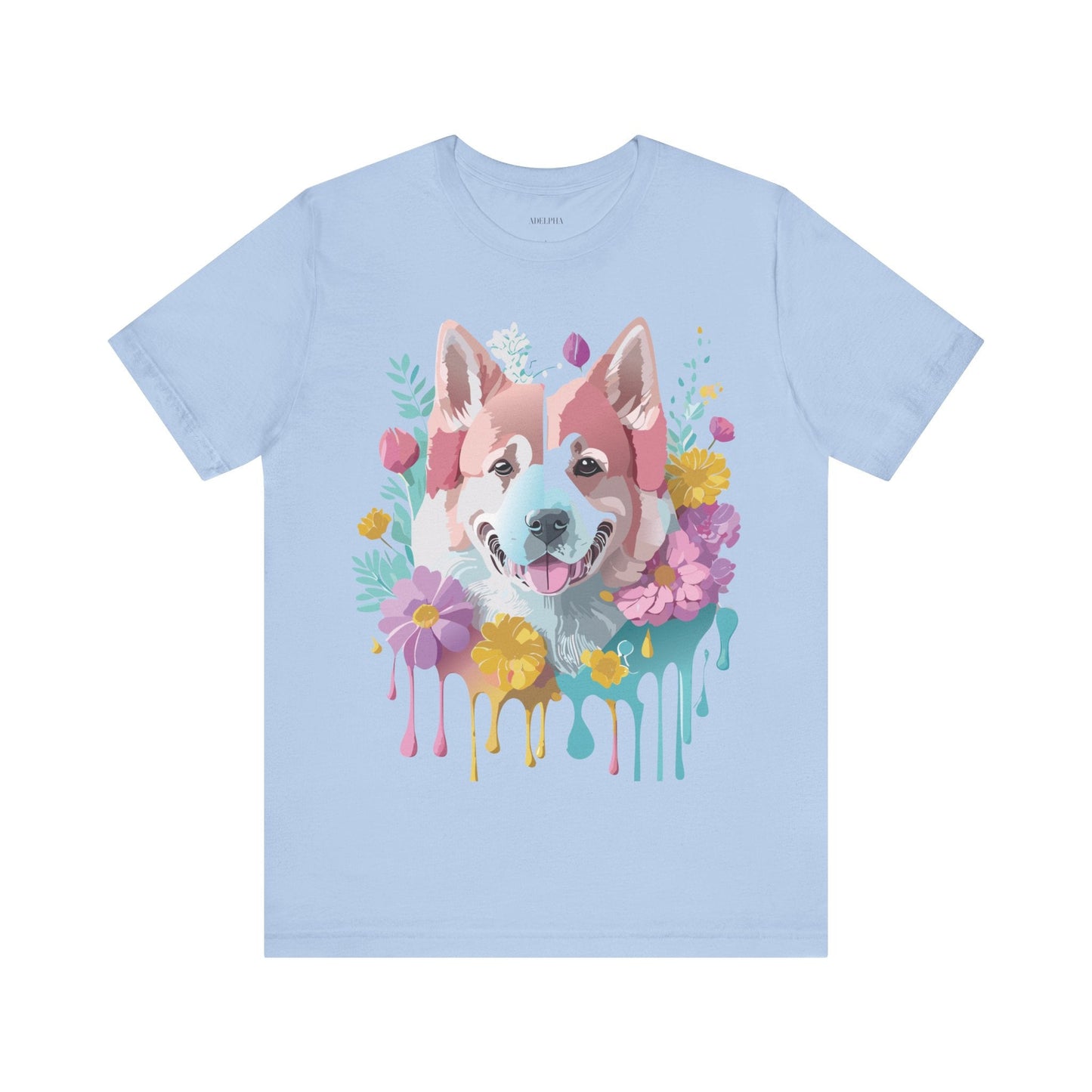 Unisex Graphic Dog Shirt Vintage Inspired Tee With Adelpha Artwork Short Sleeve Tee