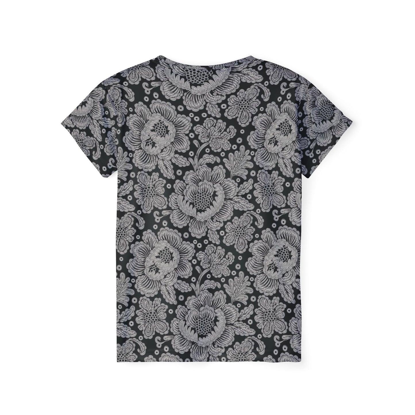 Lace Print Poly Shirt, Poly Shirt with Lace Print, Lace Shirt 61