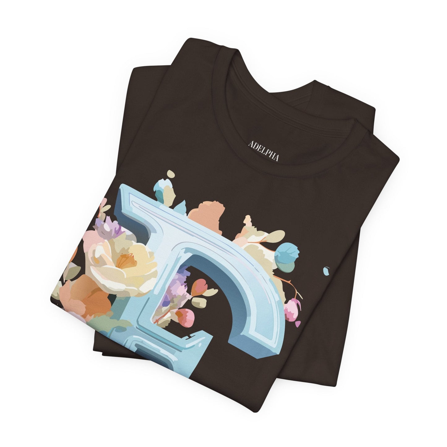 Letter E Graphic Tee Unisex Vintage Inspired Art Design Short Sleeve