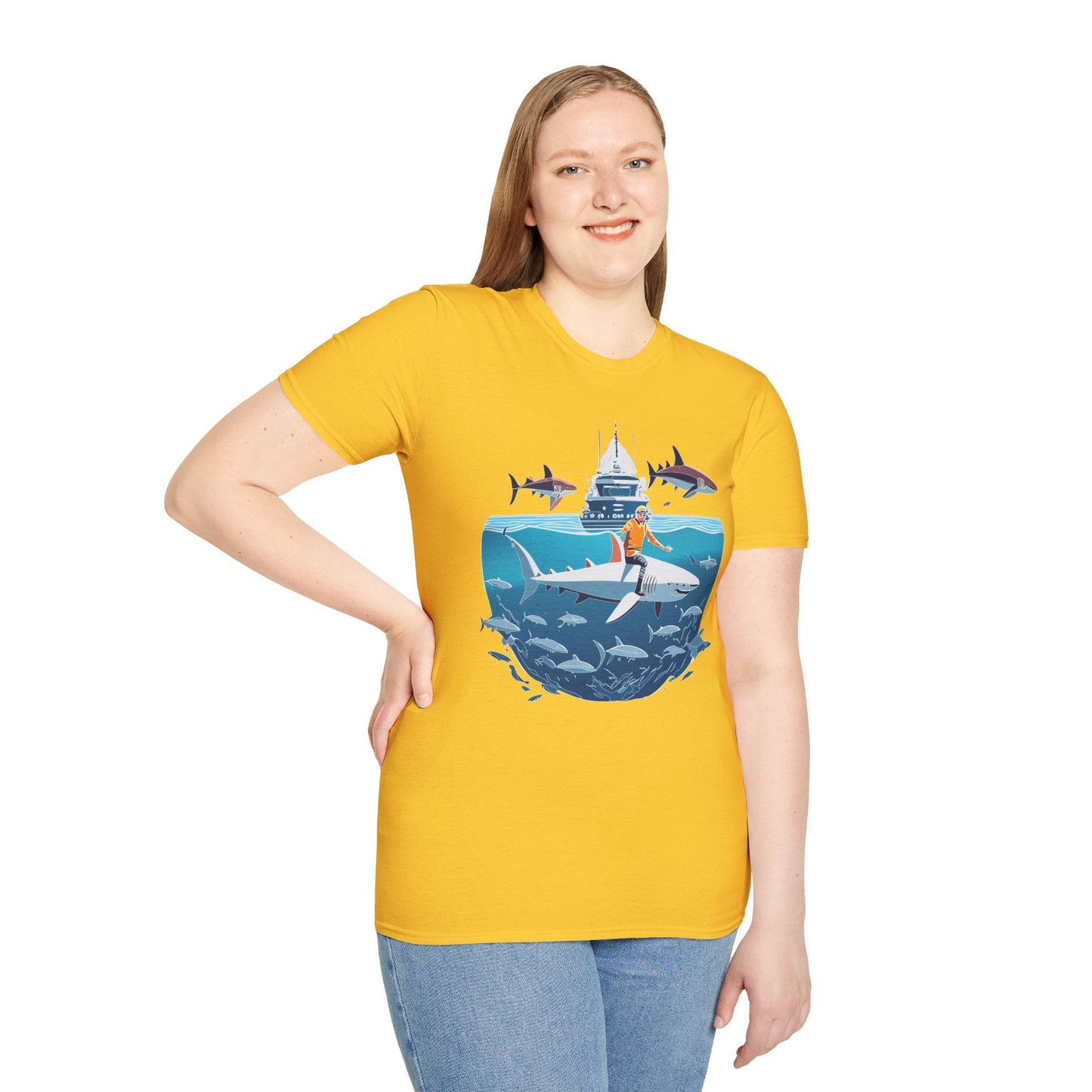 Ocean Graphic Unisex Softstyle Cotton Tee 3