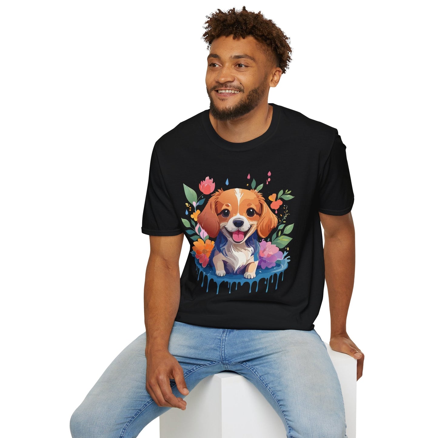 Dog Shirt Animal Print Tee Unisex Gildan Softstyle 64000 Cotton Tee