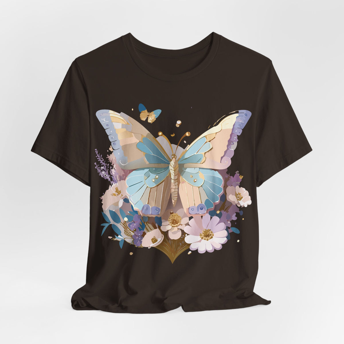 Butterfly Graphic Unisex Cotton Bella+Canvas Tee with Art Design n63