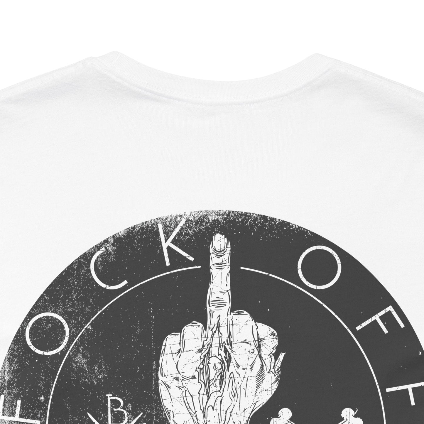Middle Finger Skull Graphic Design Unisex Cotton T-Shirt A-11