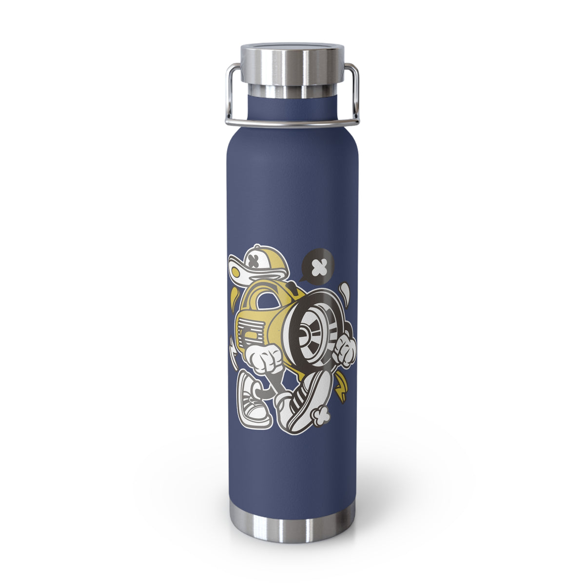 22oz Copper Insulated Water Bottle with Cartoon Design - CV24