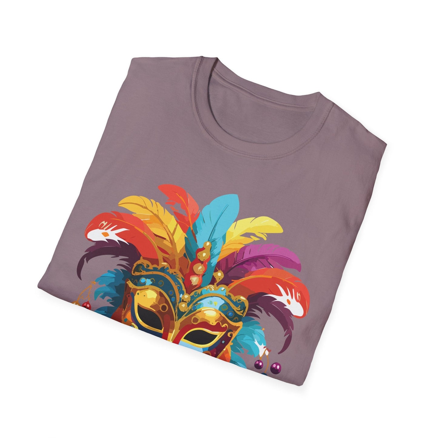 Mask Tee Shirt Unisex Masquerade Art Design Gildan Softstyle 64000 Short Sleeve Tee