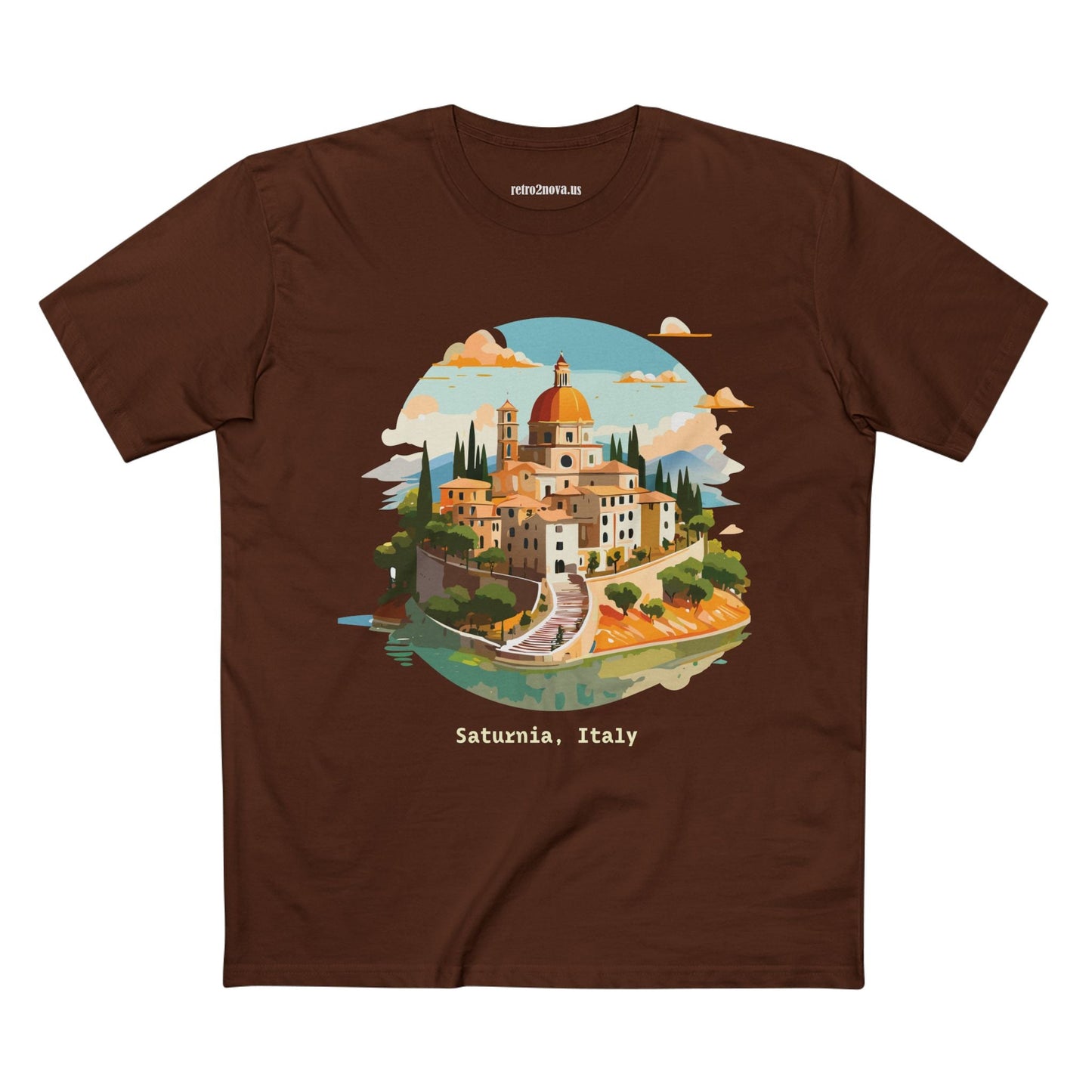 Italy Travel Shirt Unisex Tourist Tee With Original Art Design Retro2Nova Premium Cotton