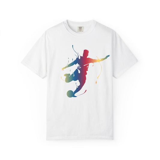 Camiseta unisex con diseño de arte deportivo.
