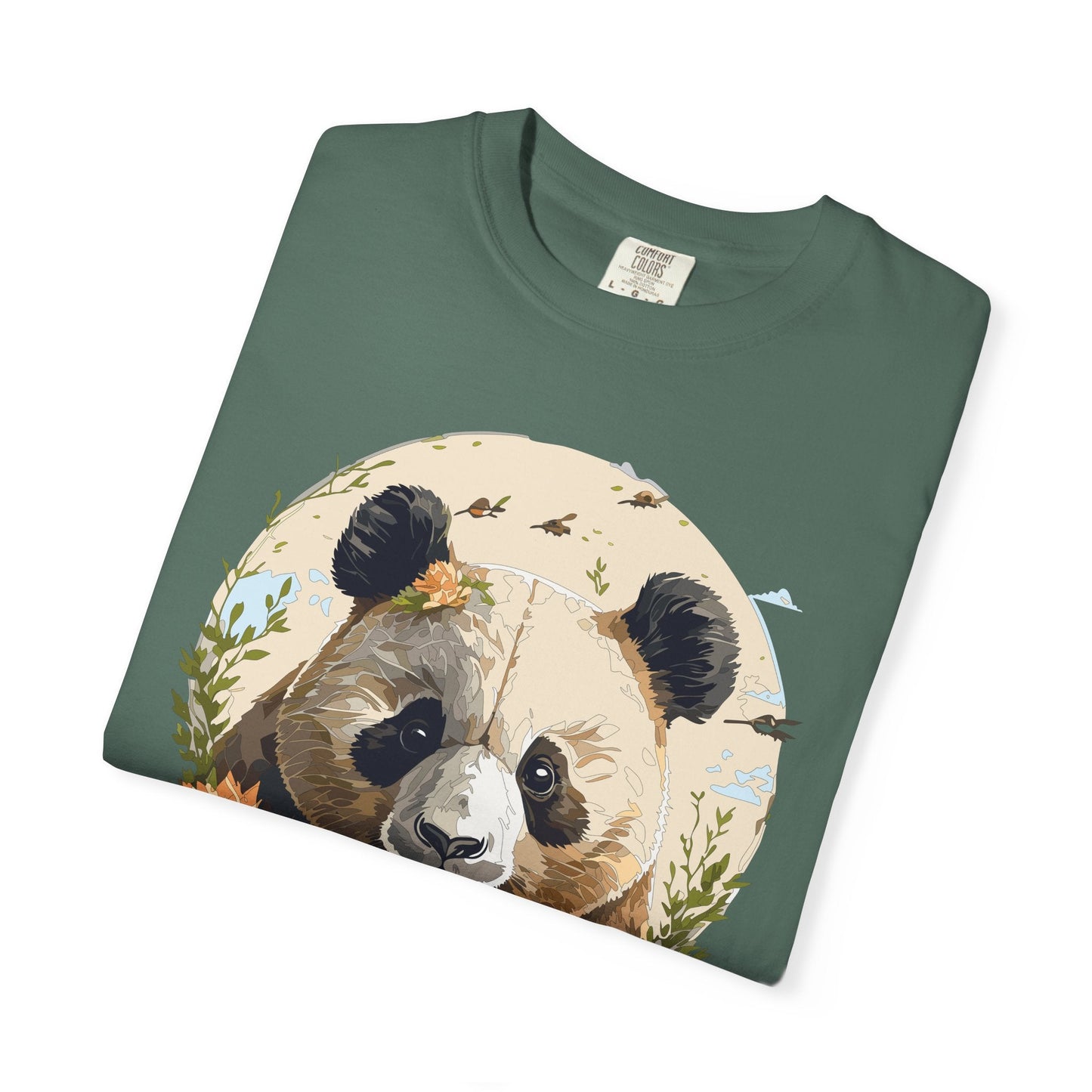 Panda Portrait Graphic T-Shirt Unisex Cotton Floral Animal Art Tee p9