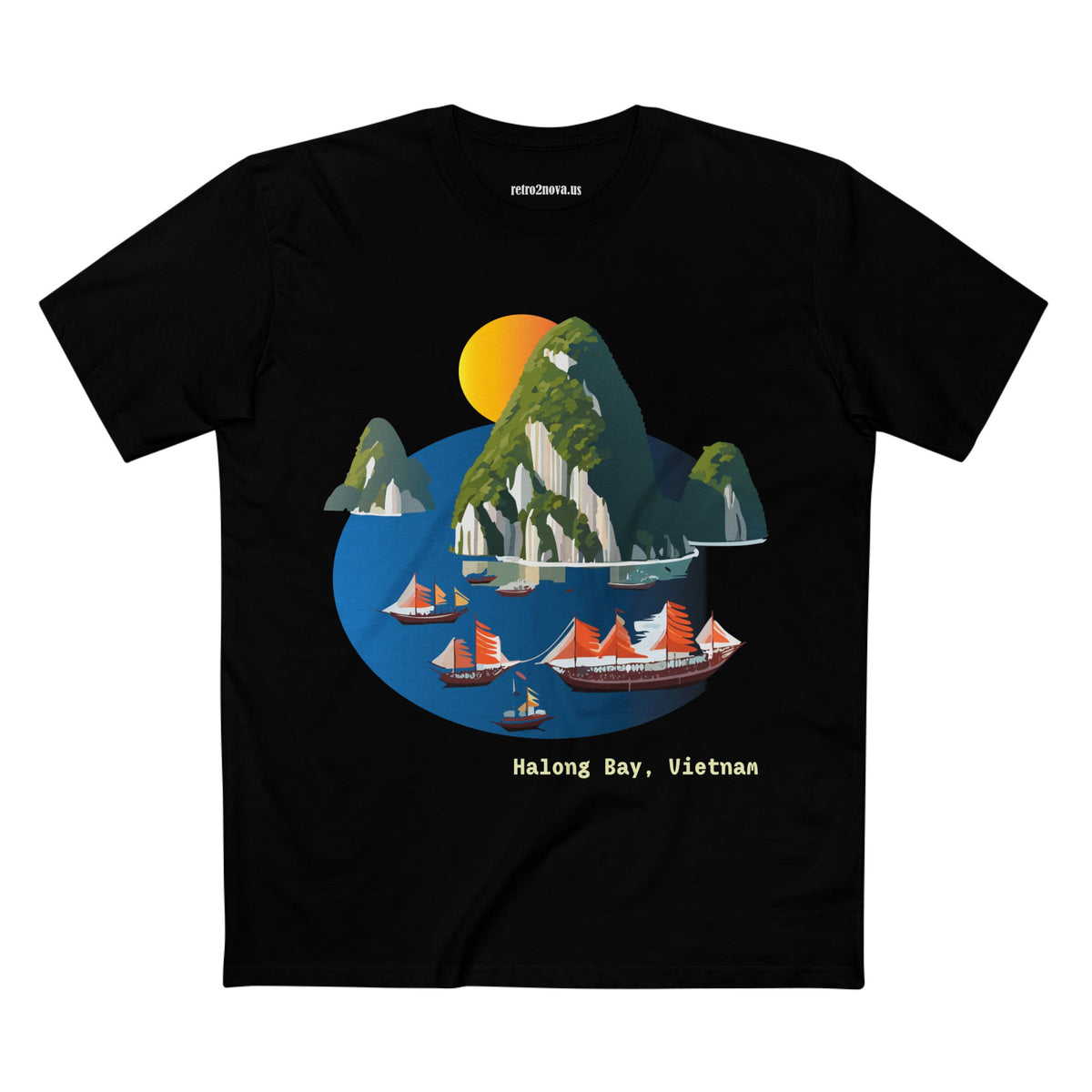 Halong Bay Vietnam Sailboats Tee | Scenic Island Landscape